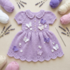Lavender Butterfly Baby Dress Free Crochet Pattern