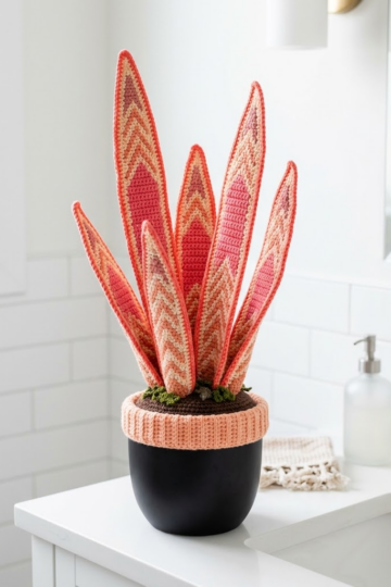 Coral Reef Snake Plant Amigurumi Free Crochet Pattern
