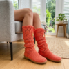 Coral Sunset Crochet Summer Boots Free Pattern