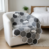 Cozy Gray Hexagon Sofa Throw Free Crochet Pattern