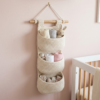 Cream White Nursery Wall Organizer Free Crochet Pattern