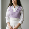 Lavender Dream Bow Crochet Vest Free Crochet Pattern