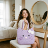 Lavender Dream Kitty Tote Bag Free Crochet Pattern