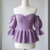 Lavender Purple Dreamy Peplum Crochet Top Pattern