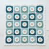 Ocean Blue Daisy Granny Square Blanket Free Crochet Pattern