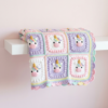 Pastel Rainbow Unicorn Granny Square Blanket Free Pattern