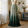 Sage Green Botanical Lace Maxi Skirt Free Crochet Pattern