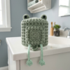 Sage Green Froggy Toilet Paper Cozy Free Crochet Pattern