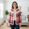 Berry Blossom Lace Cardigan Free Crochet Pattern
