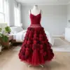 Crimson Valentine Rose Crochet Dress Free Crochet Pattern