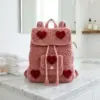 Dusty Rose Heart Valentine Backpack Free Crochet Pattern