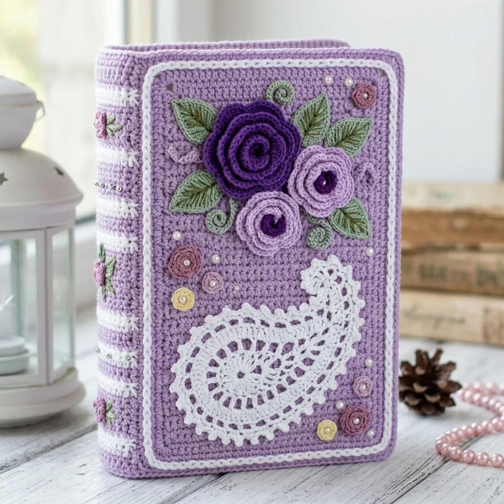Lavender Dreams Book Sleeve Free Crochet Pattern