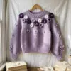 Lavender Garden Bobble Pullover Free Crochet Pattern