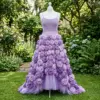 Lavender Peony Bloom Crochet Dress Free Crochet Pattern