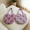 Lavender Rose Granny Square Tote Free Crochet Pattern