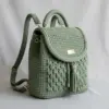 Sage Green Minimalist Backpack Free Crochet Pattern