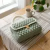 Sage Green Textured Clutch Bag Free Crochet Pattern