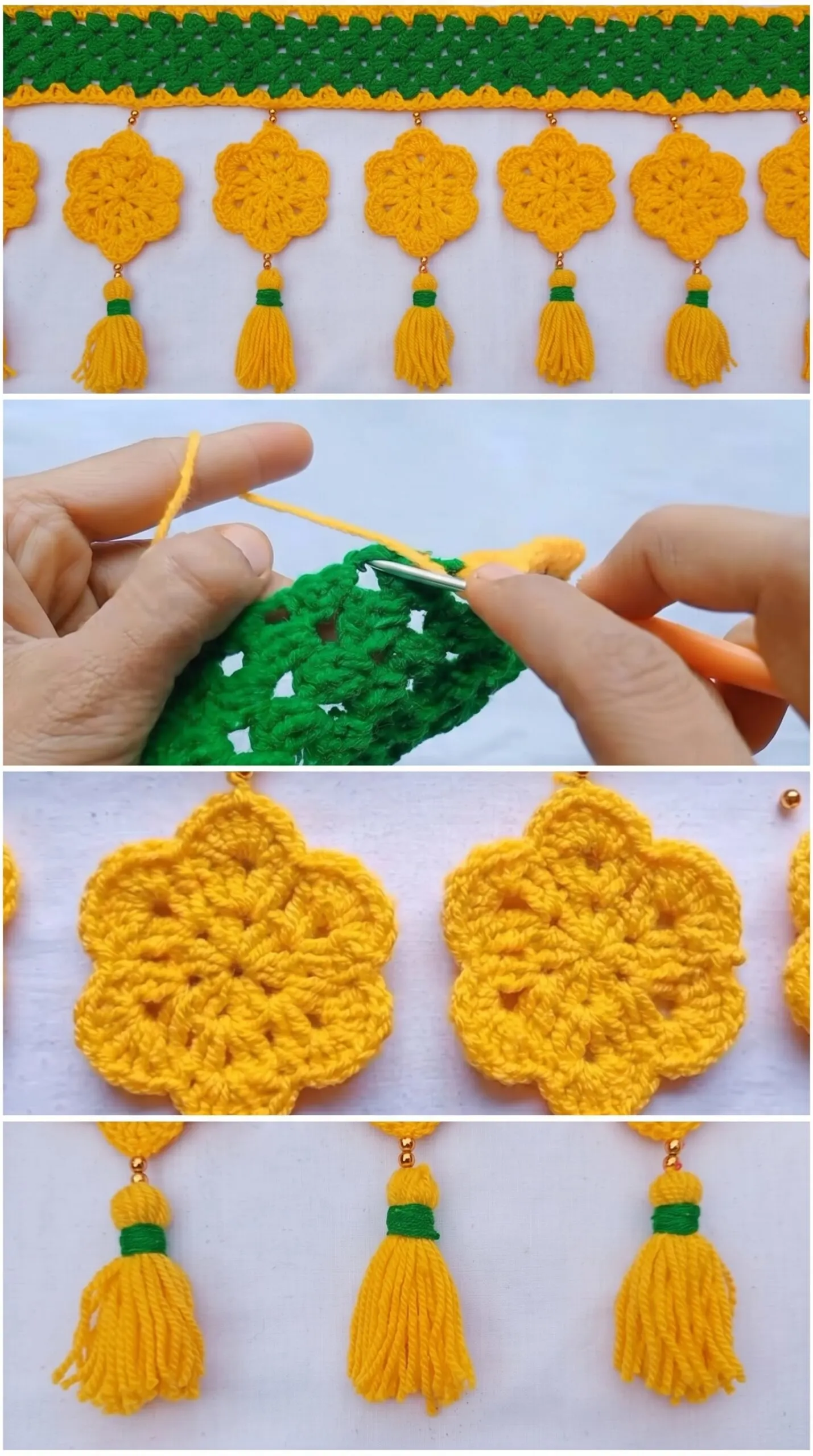 Crochet Pearl Door Hanging: A Festive Decorative Accent pattern