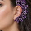 Amethyst Peacock Ear Cuff Crochet Pattern