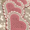 Blush Heart Lace Table Runner Crochet Pattern