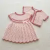 Blush Pink Lace Baby Dress Free Crochet Pattern