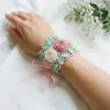 Blush Pink Rose Garden Bracelet Free Crochet Pattern