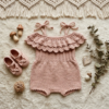 Blush Pink Ruffle Baby Romper Free Crochet Pattern