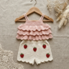 Blush Pink Ruffle Top & Strawberry Shorts Pattern