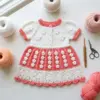 Coral Bloom Baby Dress Free Crochet Pattern