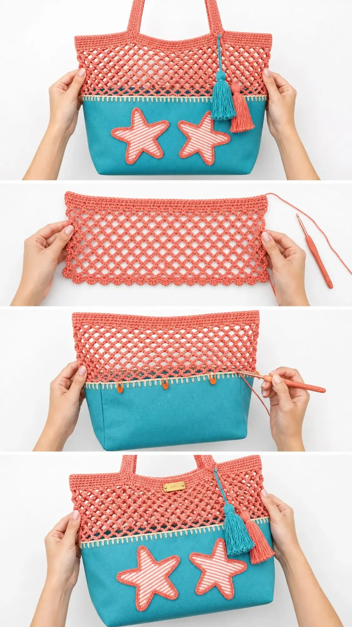 Coral Reef Summer Tote Free Crochet Pattern