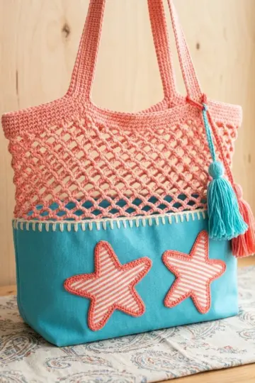 Coral Reef Summer Tote Free Crochet Pattern