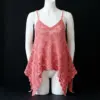 Coral Sunset Lacy Tank Top Free Crochet Pattern