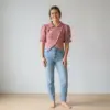 Dusty Rose Heart Cutout Crochet Top Free Pattern