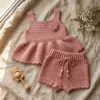 Dusty Rose Peplum Baby Outfit Free Crochet Pattern