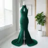 Emerald Diamond Lattice Mermaid Gown Free Crochet Pattern
