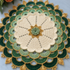 Emerald Ombre Lace Placemat Crochet Pattern