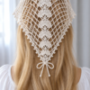 Ivory Bridal Lace Headscarf Crochet Pattern