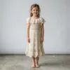 Ivory Pineapple Lace Girl Dress Free Crochet Pattern
