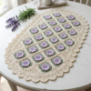 Lavender Bloom Granny Square Table Runner Free Crochet Pattern