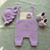Lavender Blossom Baby Romper Set Free Crochet Pattern