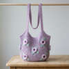 Lavender Blossom Mesh Tote Free Crochet Pattern
