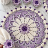 Lavender Blossom Table Set Crochet Pattern