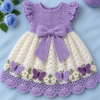Lavender Butterfly Baby Dress Crochet Pattern