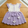 Lavender Butterfly Baby Dress Free Crochet Pattern