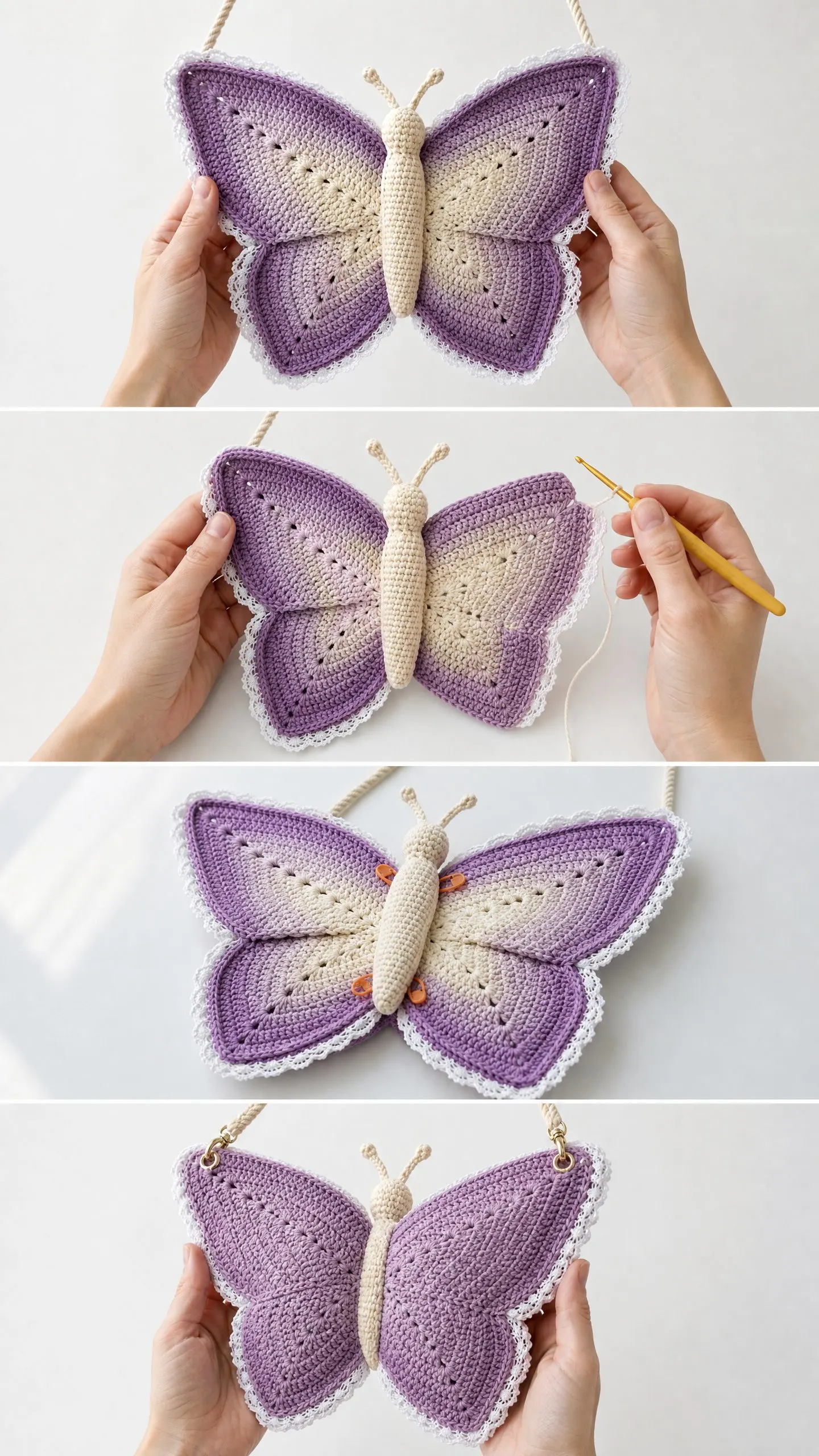Lavender Butterfly Purse Free Crochet Pattern