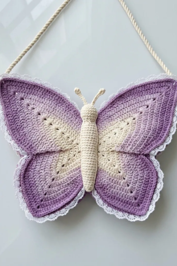 Lavender Butterfly Purse Free Crochet Pattern