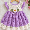 Lavender Daisy Baby Dress Crochet Pattern