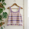 Lavender Dream Pompom Crochet Top Free Crochet Pattern