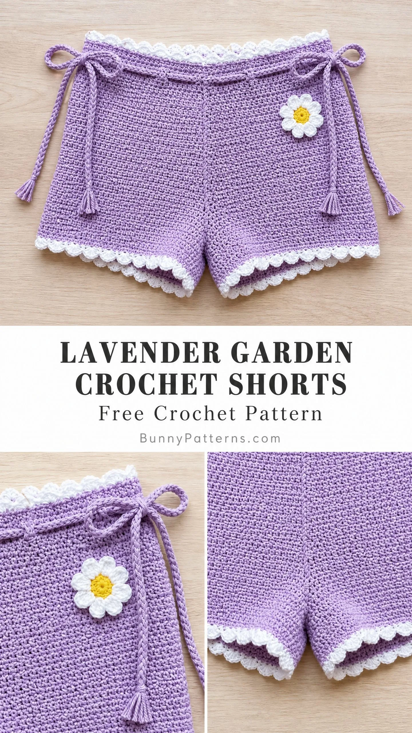 Lavender Garden Crochet Shorts Free Crochet Pattern