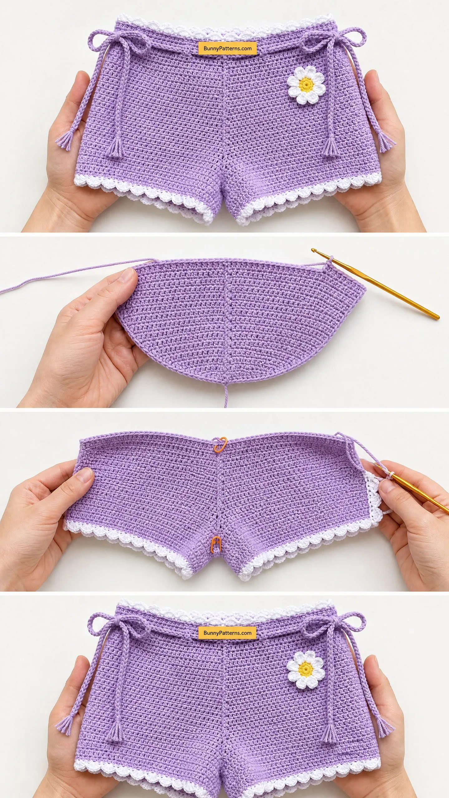 Lavender Garden Crochet Shorts Free Crochet Pattern